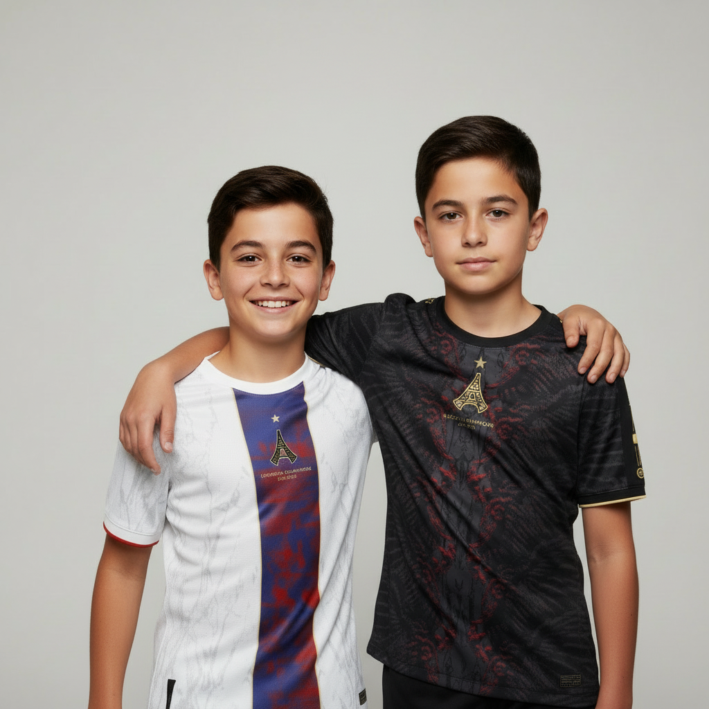 Pack de 2 Maillots EnfantCollector PSG Noir et Blanc