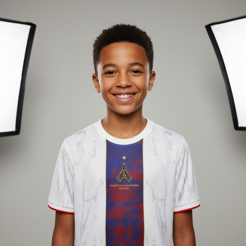 Maillot Enfant PSG Blanc Champions d'Europe 2025
