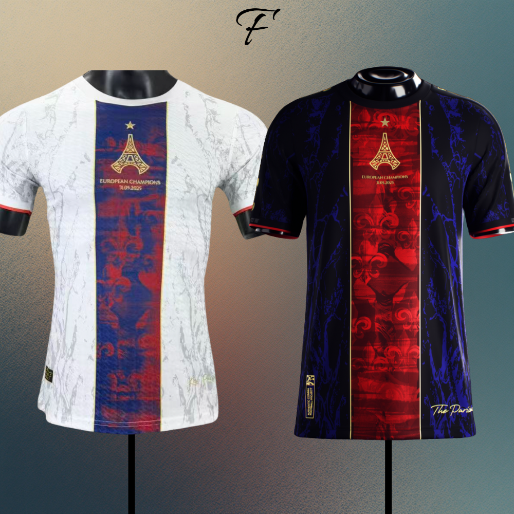 Pack de 2 Maillots Collector PSG Bleu et Blanc